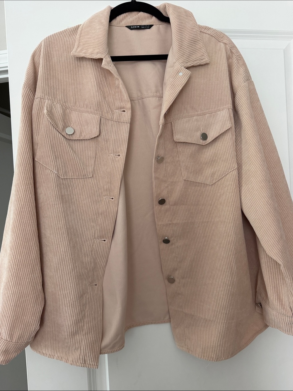 SHEIN Light Beige Corduroy Jacket
